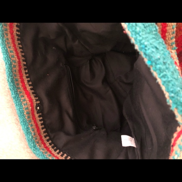 Large Southwest Purse Indian Style Bag Weekender Bag Unique with Raccoon Tail - Picture 6 of 6